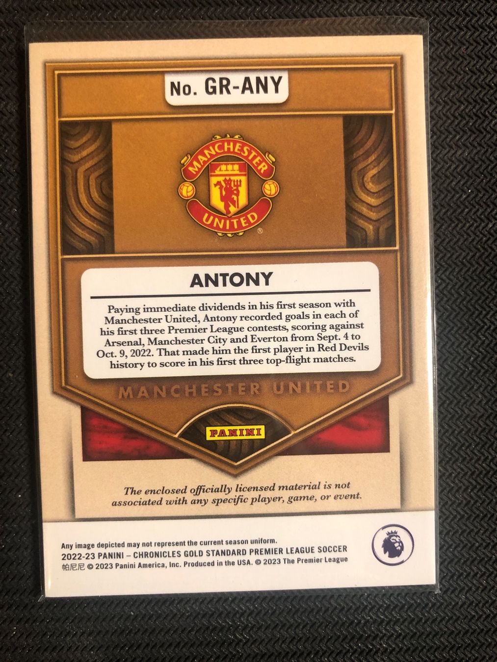 Panini Sammelbilder & Trading cards: Panini Gold Antony Manchester Utd. Patchkarte 183/199 – Gebraucht aus Wangenried von Garagara 1