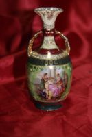 (BB) Kleine alte Vase mit Bild, H=12,5cm