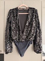 Eleganter Paillettenbody von Zebra Grösse L