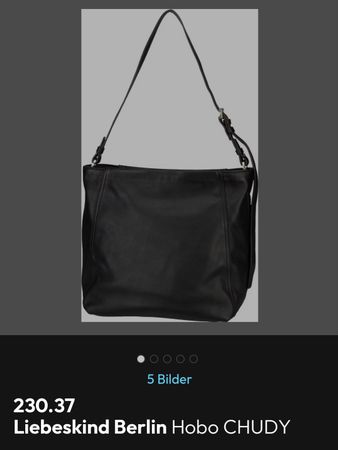 Liebeskind Berlin Hobo CHUDY Schwarz Leder Top Zustand!