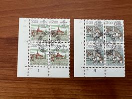 1985  CH Erstag gest.Viererblock mit Tab  (K224)