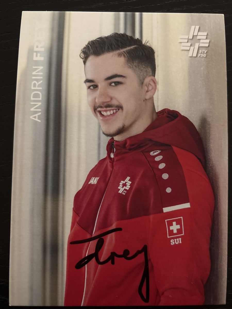 Autografi: Andrin Frey Autogrammkarte signiert Turner – Nuovo (secondo la descrizione) da Uetendorf venduto da hoisle