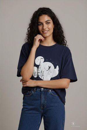 Disneyland Paris Schwarzes Mickey Maus Silhouetten T-Shirt