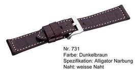 Uhrenband Leder extrabreit 26mm 4 Farben