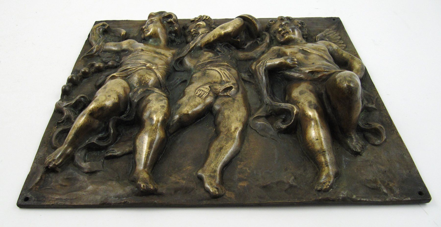 Sculptures & Statues: Bronze Platte mit Engeln – D'occasion à Meinisberg par duveen 4