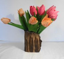 Rustikale Stein Vase, Handarbeit, Unikat Lava Vase