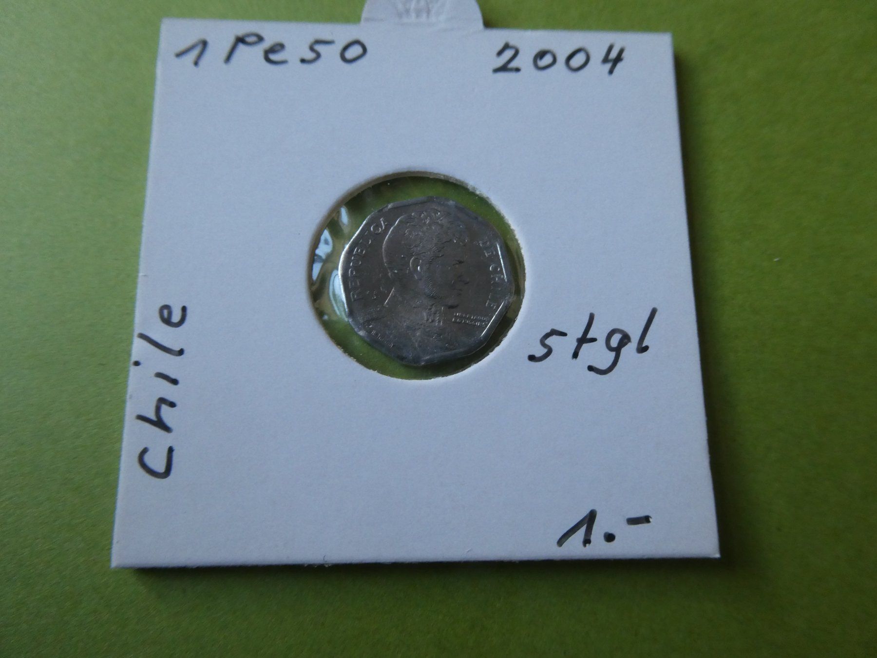 Alle Münzen: Chile 2004, 1 Peso    stgl. – Gebraucht aus Hinterforst von Rohusri