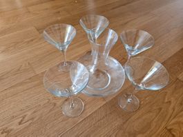 karaffe & 6 Martini-Gläser🍸 (58)