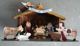 Filigrane Krippe mit Beleuchtung, Weihnachtsdeko!