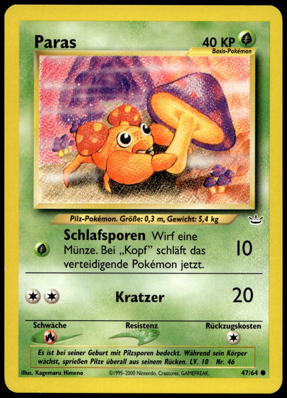 Pokémon Carte collezionabili: Paras 47/64 Pokémon Neo Revelation  – Usato da Uster venduto da Madame_Cards