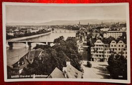 Basel: die drei Rheinbrücken 1930