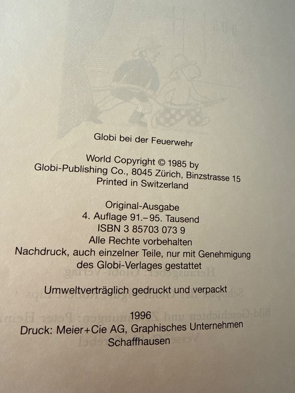 Libri: Globi bei der Feuerwehr – Usato da Oberdiessbach venduto da sonira 1