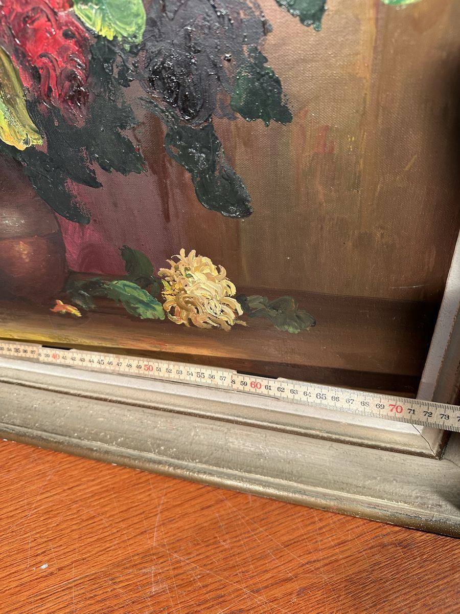 Dipinti: Peinture Alphons  Muller original crisanthemen – Usato da Lausanne venduto da artnouveau04 5