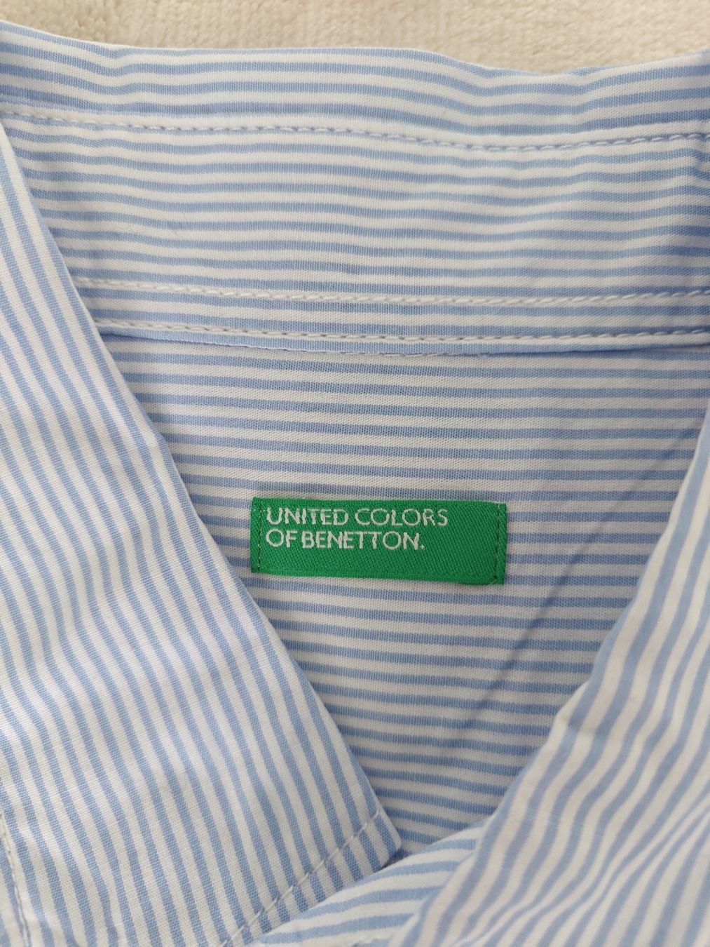 Benetton Camicie, T-shirt & Polo: Benetton Hemd gestreift hellblau neuwertig – Nuovo (secondo la descrizione) da Rorschach venduto da Laboumedeluxe 3