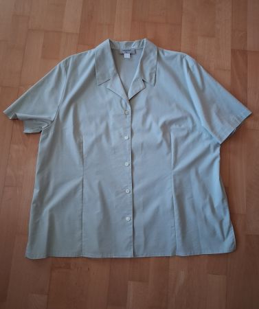 Damen Bluse grau-grün Gr.50, neuwertig
