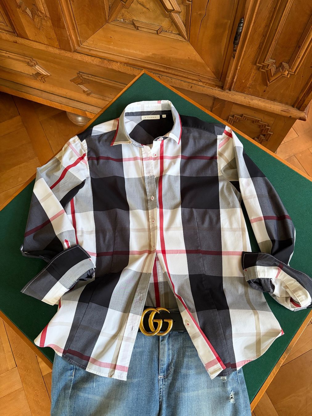 Eterna Camicette: ETERNA  Bluse  Größe 40 im Burberry-Stil  NEU – Nuovo (secondo la descrizione) da Interlaken venduto da Bona55 8