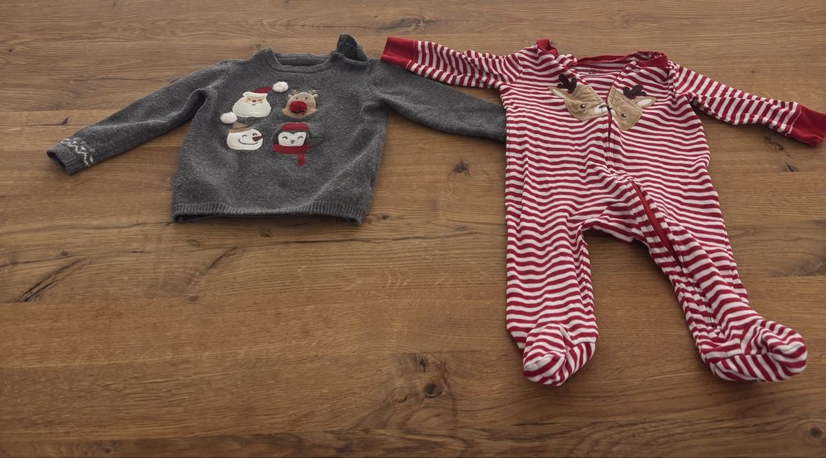 Lotti & Set di vestiti: Herziges Weihnachtsduo (Pullover & Strampler) – Usato da Toffen venduto da Mara685