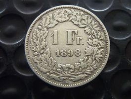 Top 1 Fr.  1898  -  ungereinigt  -