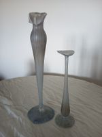 Glasvasen schlank transparent gebrauchter Zustand
