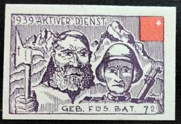 Soldatenmarke 2.WK, Geb Füs Bat 72, viol, ges, Wi Inf 419-2