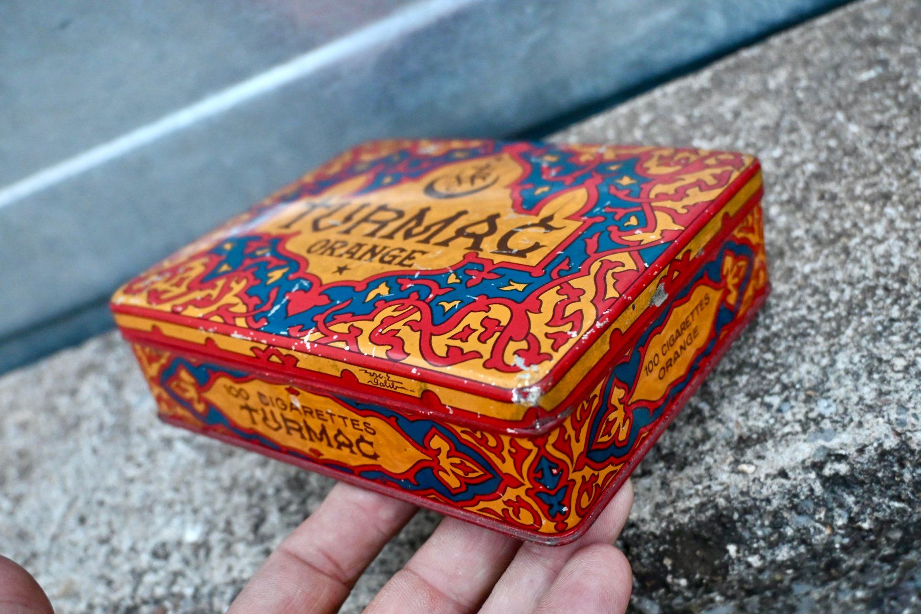 Dosen: Vintage BLECHDOSE Turmac BLEU orange – Gebraucht aus Pfaffhausen von mono_rec 3