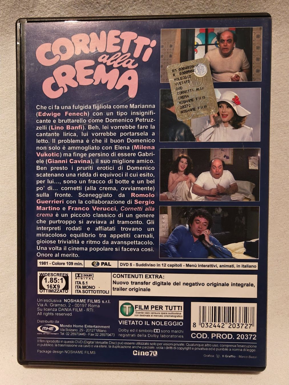 Tutti i DVDs: Cornetti alla Crema – Usato da Gutenswil venduto da Vulcano21 2
