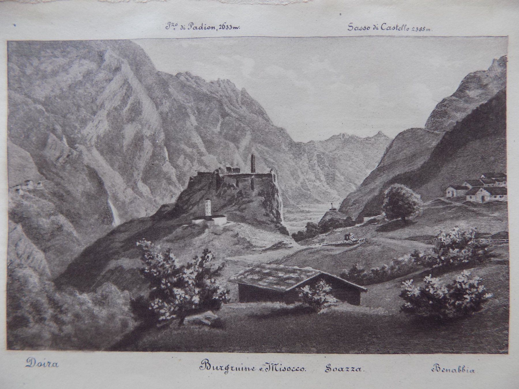 Gravures: Misocco Burgruine – D'occasion à Risch par Rischli15 2