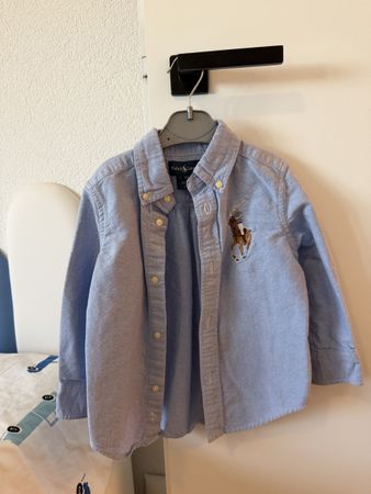 Ralph Lauren Shirt light blue size 2T horse logo