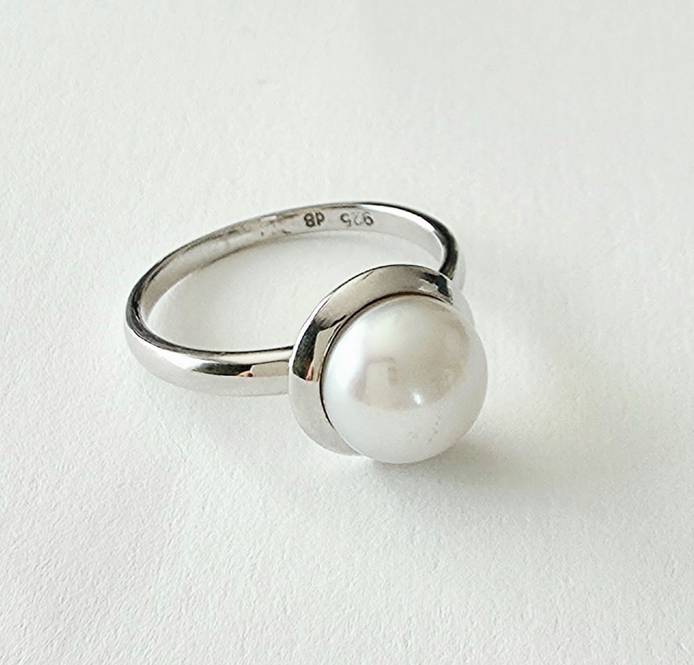 Ringe: Moderner Silber (925) Perlenring - Neu – Neu und originalverpackt aus Uetikon am See von Coralreef 1