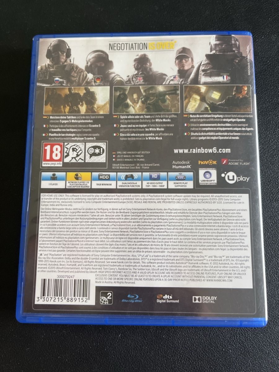 Giochi: PS4 Spiel Rainbow Six Siege – Usato da Ennetbaden venduto da Libero308 3