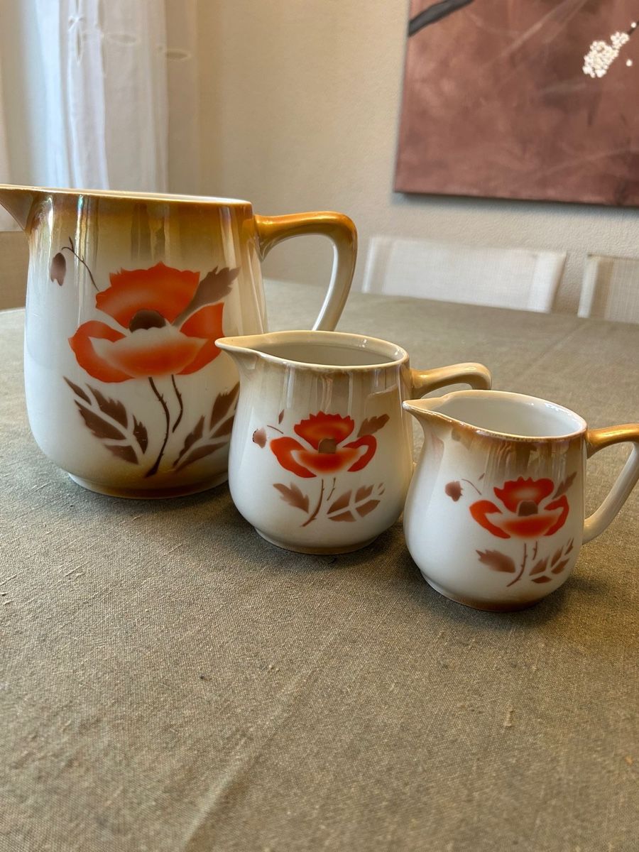Caraffe: Vintage Poppy Jug Set, 3 pcs – Usato da Zürich venduto da Marvel07