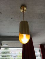 Lampada a sospensione dorata design moderno — come nuova 💡