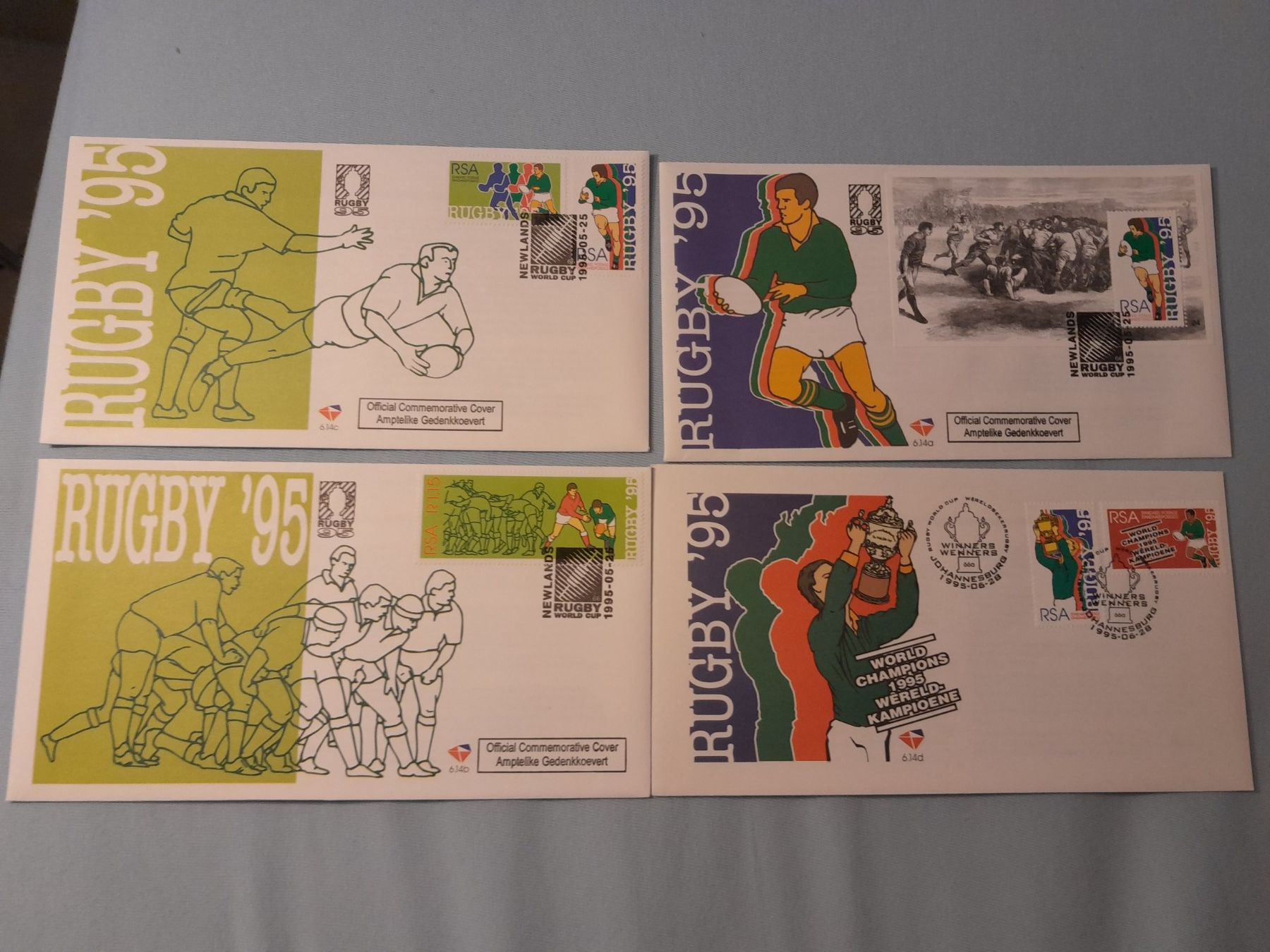 Tutti i francobolli: Südafrika Briefmarken Rugby 1995 – Usato da Marly venduto da globetrotter1723