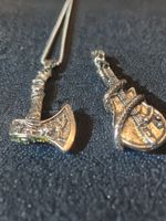Collana con ciondolo ascia + ciondolo chitarra serpente