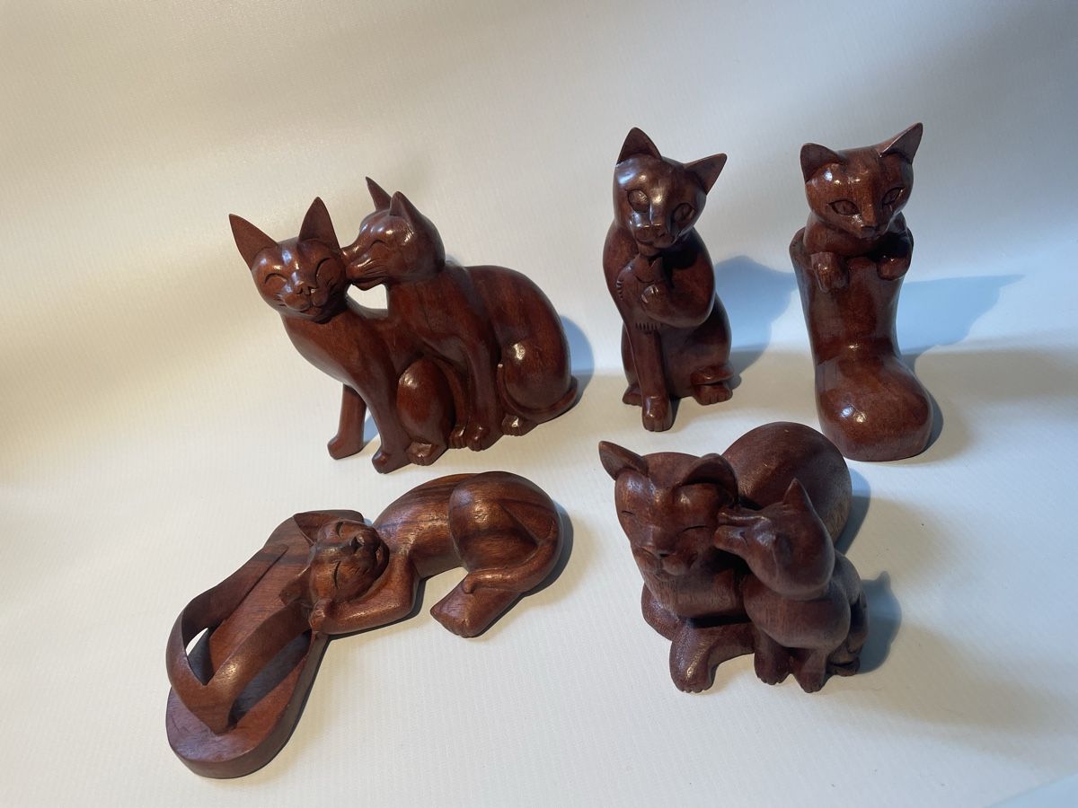 Statuette: Statues- pack chats sculptés à la main  – Nuovo (secondo la descrizione) da Renens VD venduto da sas_6vhd