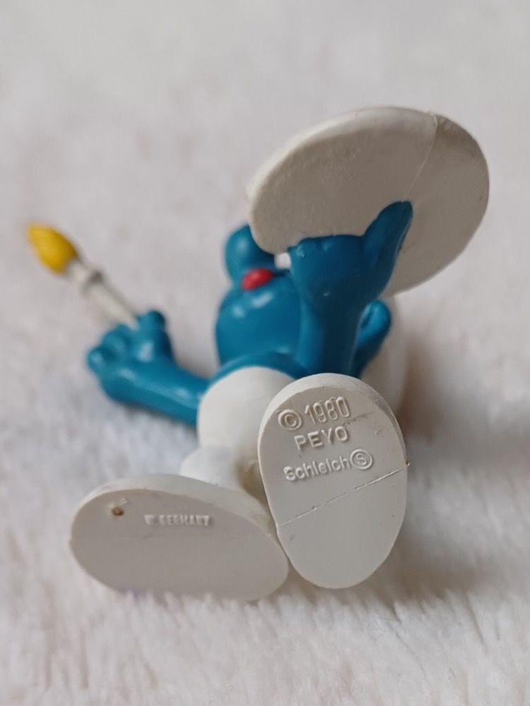 Schleich Figuren: Maler Schlumpf - Schleich und Peyo - 1980 – Gebraucht aus Würenlos von Abracadabra26 2