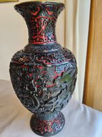 Lack Cinnabar Chinese Vase, Top Qualität