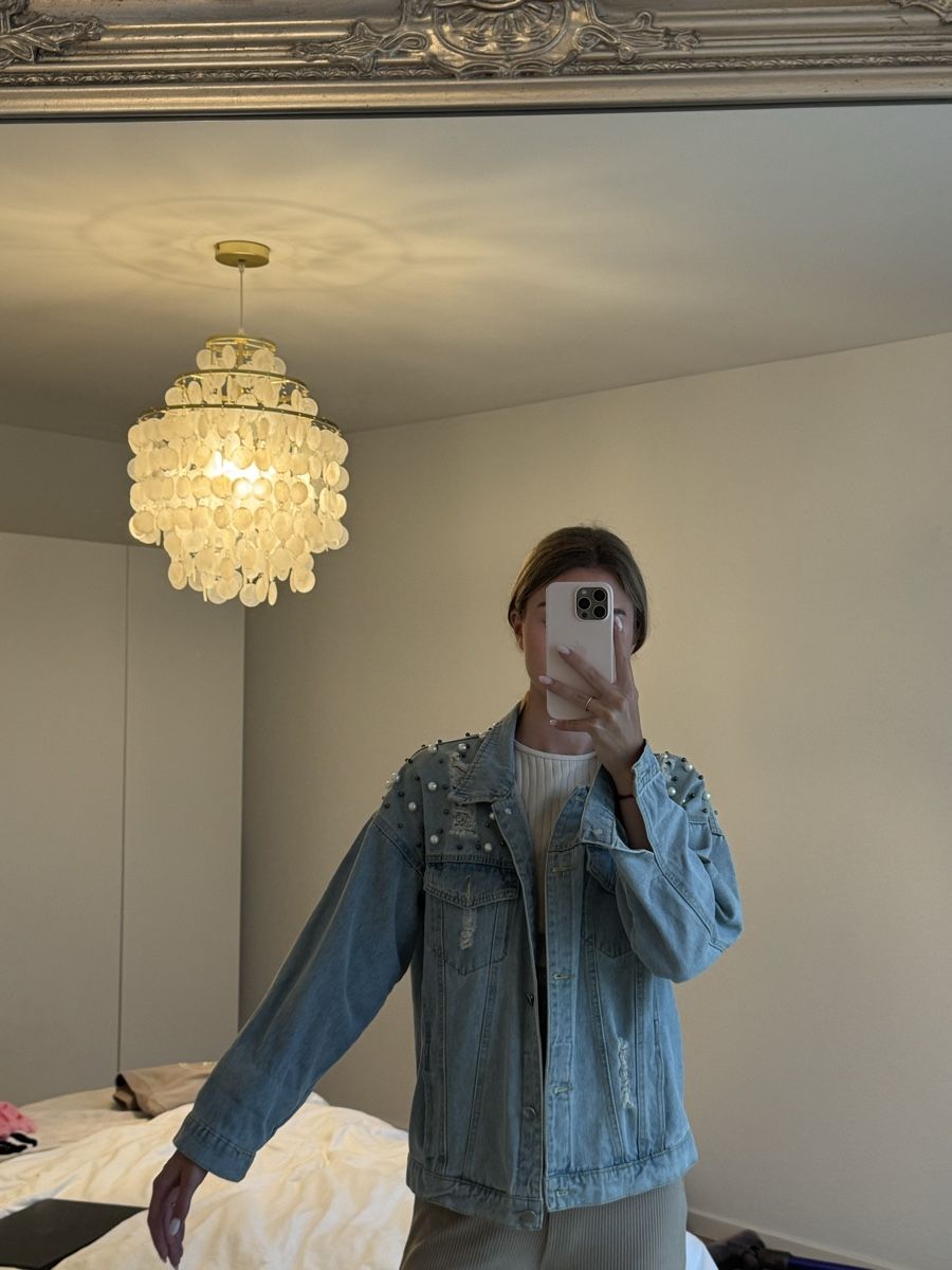 Giacche: Denim jacket with pearl decor – Nuovo (secondo la descrizione) da Zürich venduto da llor.dell 2