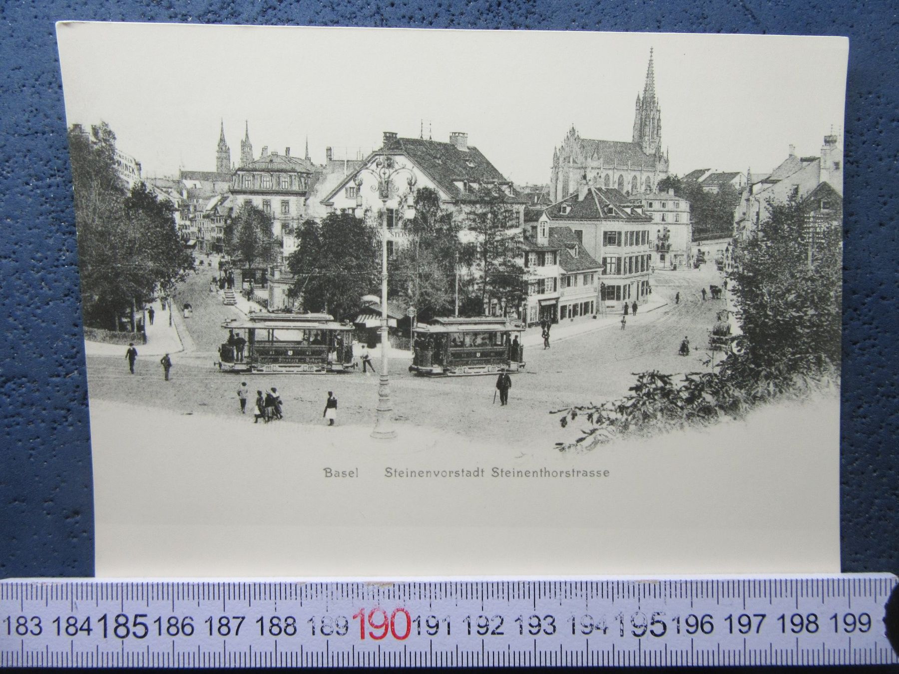 Cartoline postali: BASEL STEINENTHORSTRASSE TRAMS REPRO UM 1900 BS AK – Usato da Ettingen venduto da Hausi4711