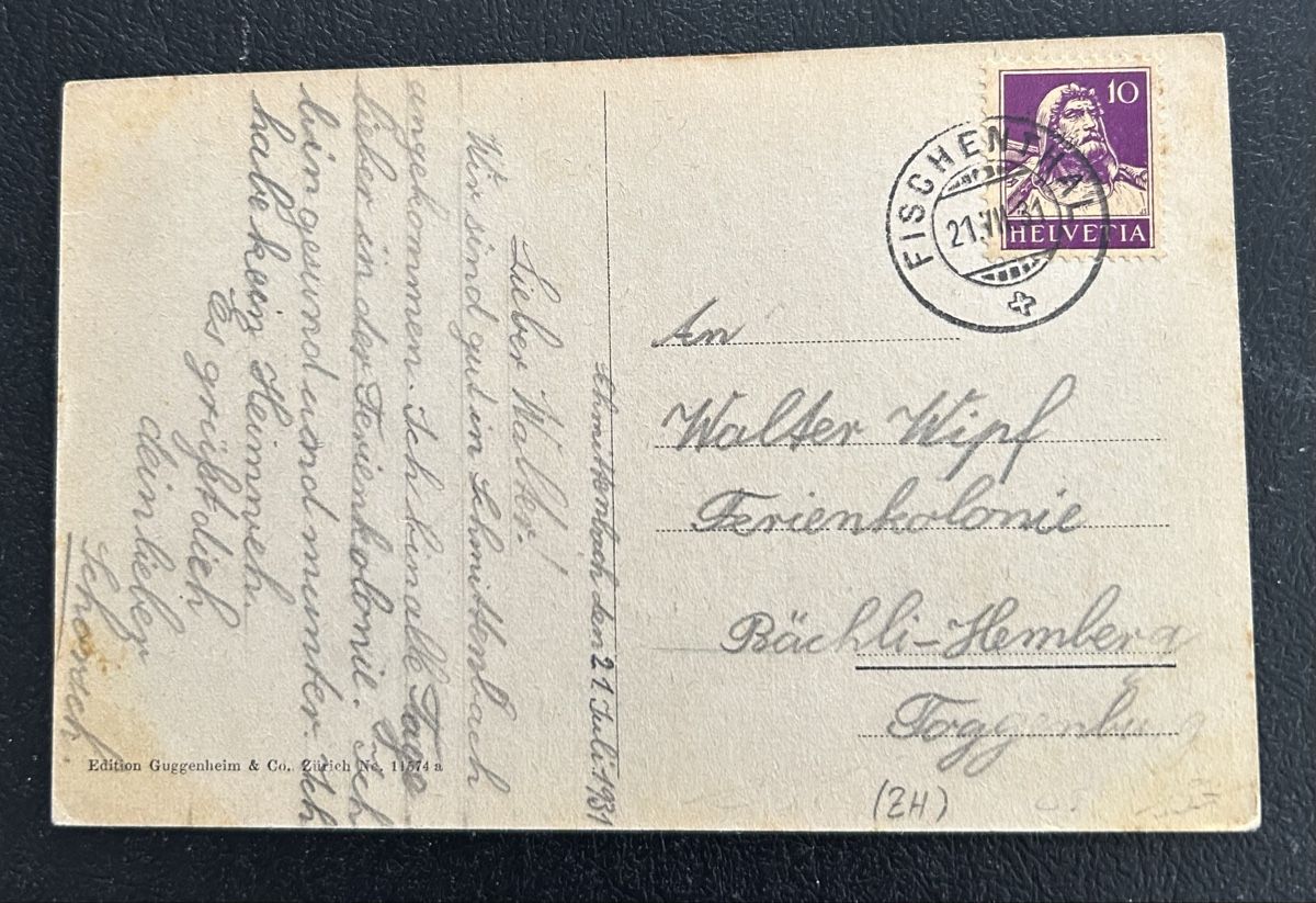 Cartoline postali: Fischenthal Bodmen Schmittenbach – Usato da Horw venduto da Tellbub 1