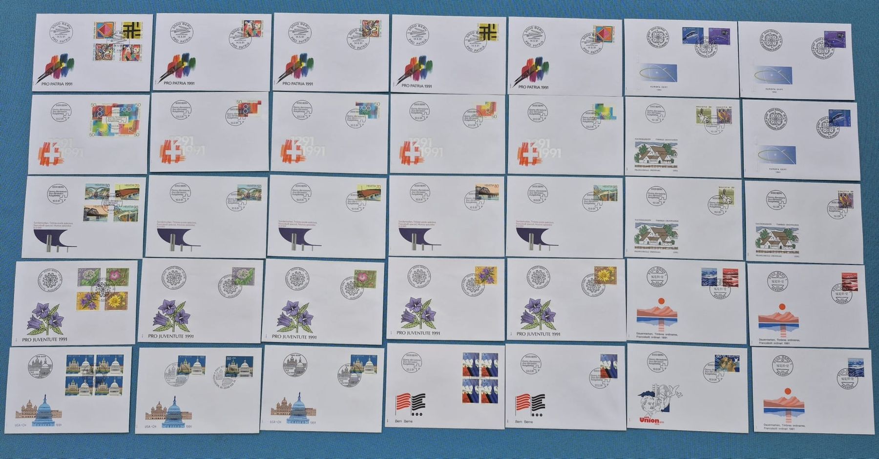Tutti i francobolli: Briefmarken Ersttagsbriefe Sammlung 125Stk.Schweiz  – Usato da Hünibach venduto da rut_l6ht 2