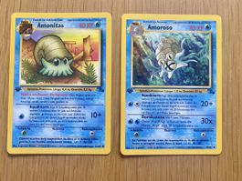 Sammelkarten Pokémon Amonitas Amoroso 1. Edition Fossil 1999