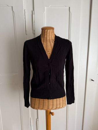Feinstrick Cardigan schwarz XS