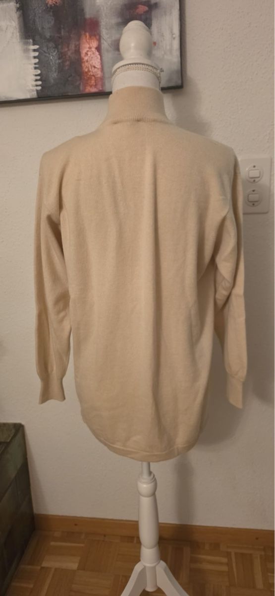 Tuniken: Rollkragen Pullover Longhin Kaschmir beige gr.L – Gebraucht aus St. Gallen von mania03 3