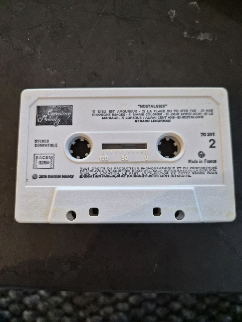 Musicassette: Cassette Audio Gérard Lenorman Nostalgies, Double Durée! – Usato da La Joux FR venduto da car_ck96 3