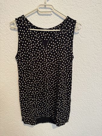 Bonita Top Shirt schwarz weiss gepunktet Gr. S