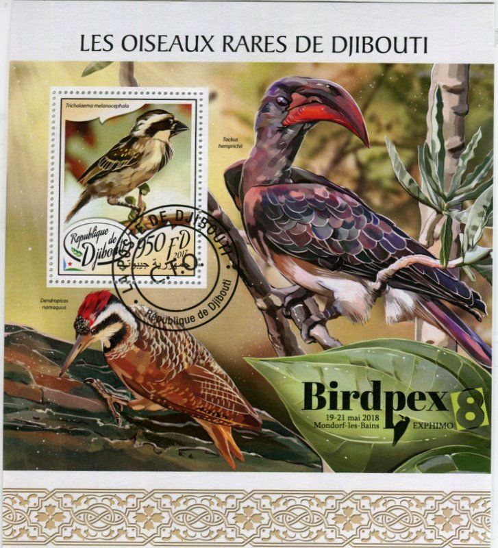 Tous les timbres: Block "Vögel". Dschibuti – Neuf avec emballage d'origine à Basel par Butsch5