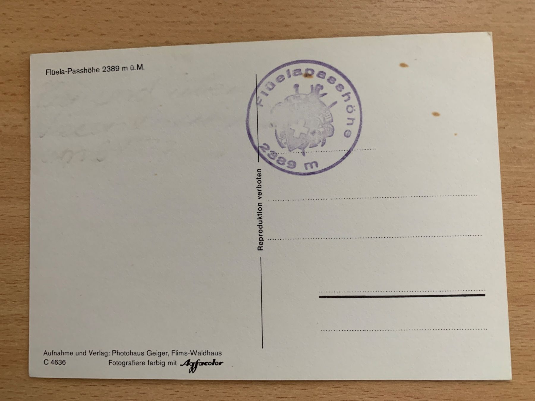 Cartoline postali: ANTIKE ANSICHTSKARTE FLÜELAPASS********** – Usato da Ibach venduto da lisch3 2