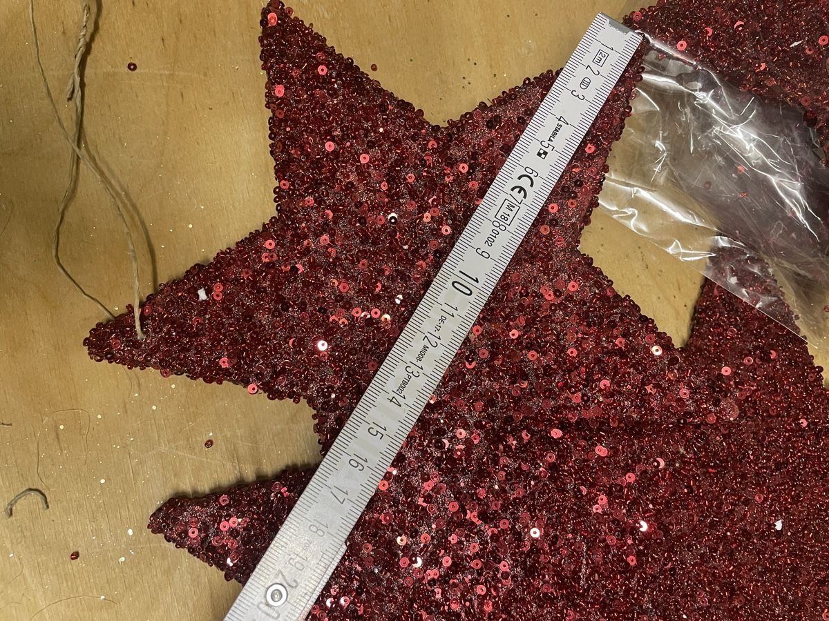 Tutte le decorazioni: 8 rote Glitzersterne- neu! – Nuovo (secondo la descrizione) da uitikon waldegg venduto da allesmussraus123 2
