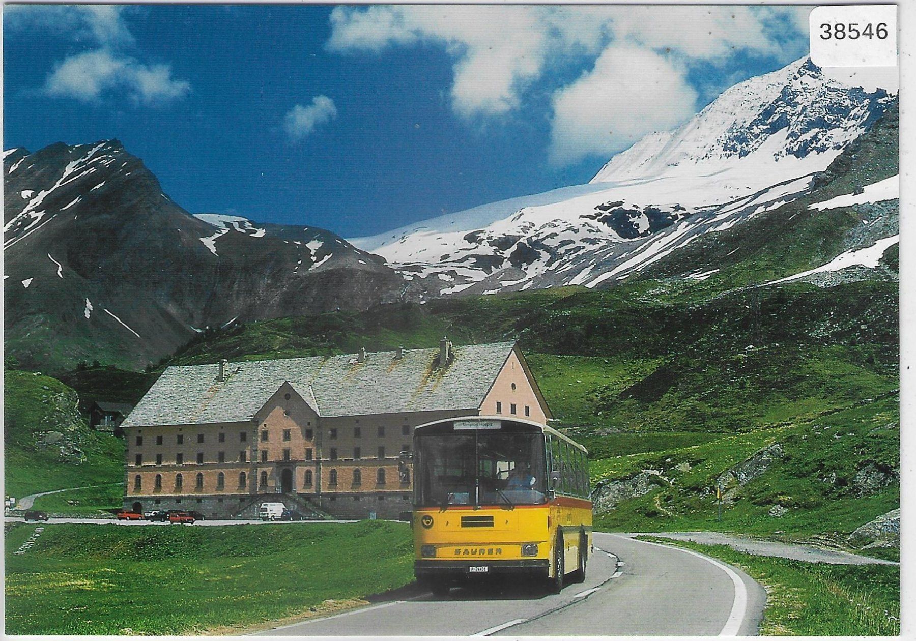 Cartoline postali: Simplon Hospiz - Saurer/Tüscher Postauto – Usato da Ettingen venduto da Kartenplanet